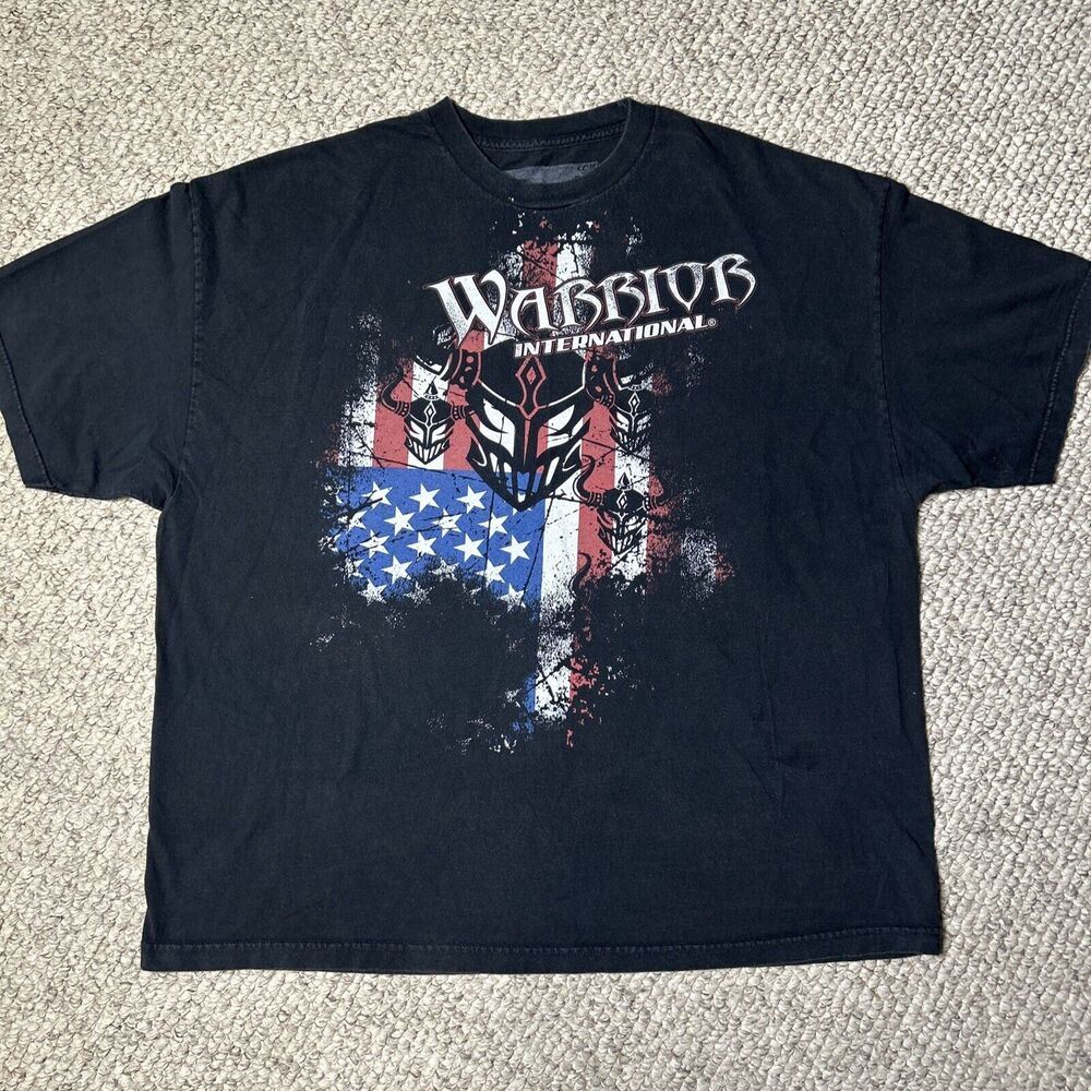 Shane Carwin Warrior International T Shirt Men’s 3XL Black MMA Freedom Fighter